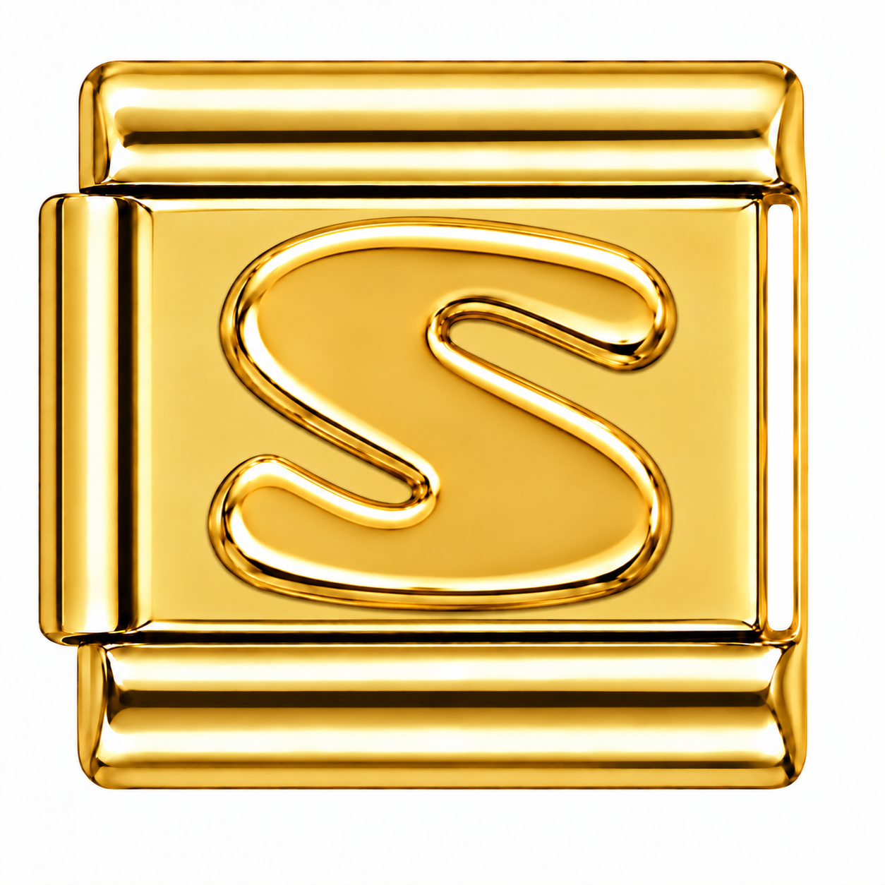 Letter S Gold Italian Charm