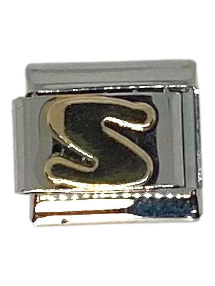 Letter “S” Silver Italian Charm