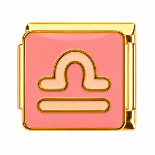 Libra Pink Gold Italian Charm