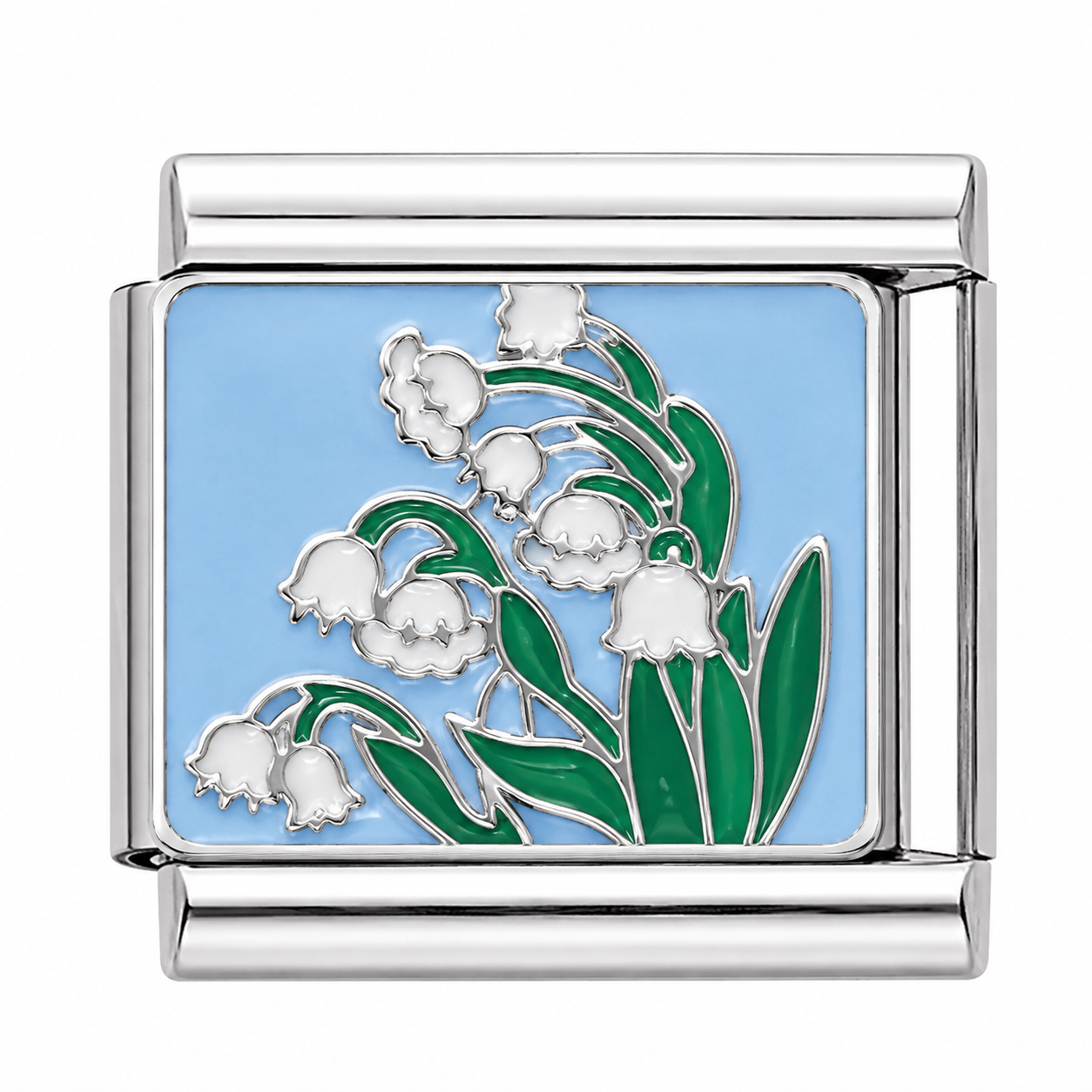 Lily of the Valley Silver Italian Charm