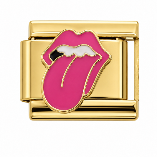 Lips and Tongue Italian Charm