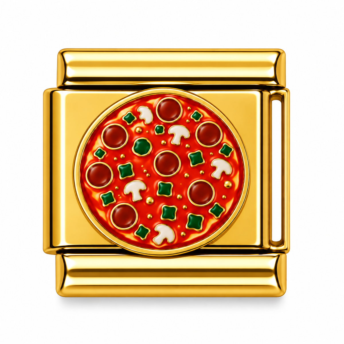 Loaded Pizza Gold Italian Charm