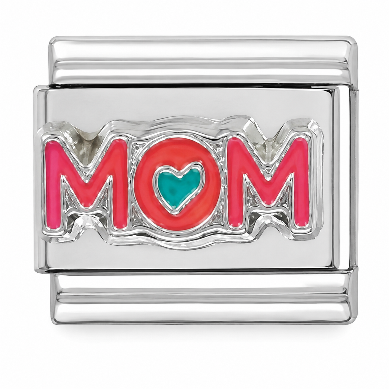 MOM Heart Italian Charm