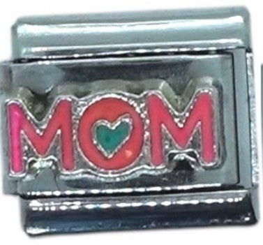 MOM Heart Italian Charm