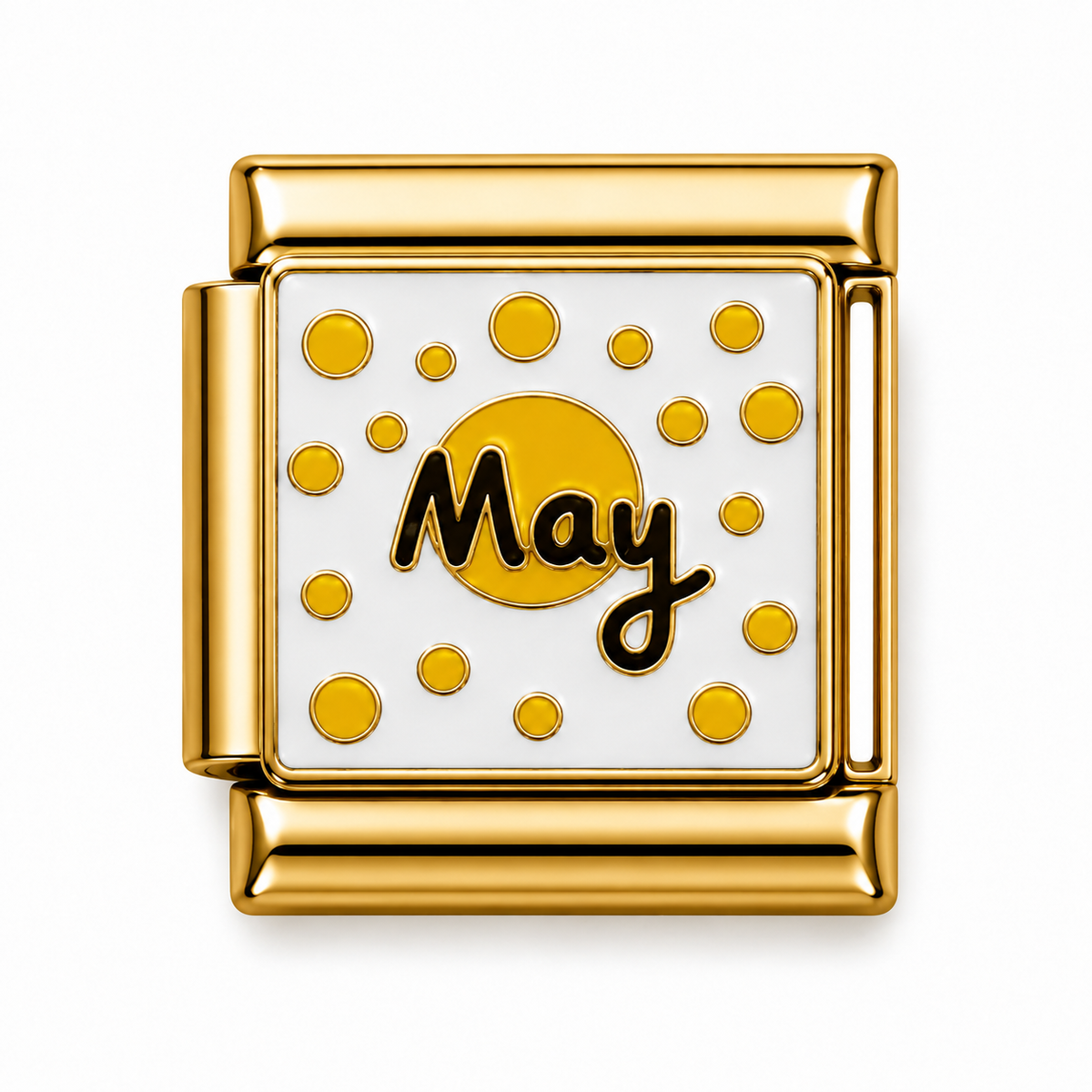 May Sunshine Dots Gold Italian Charm
