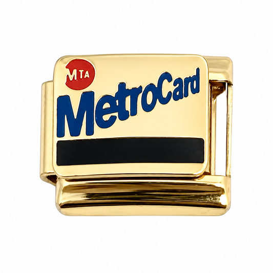 Metro Card Gold Italian Charm