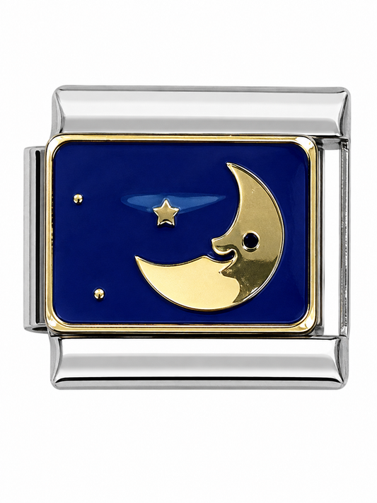 Moon Silver Italian Charm
