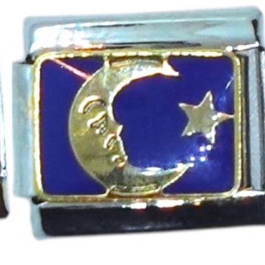 Moon and Star Italian Charm