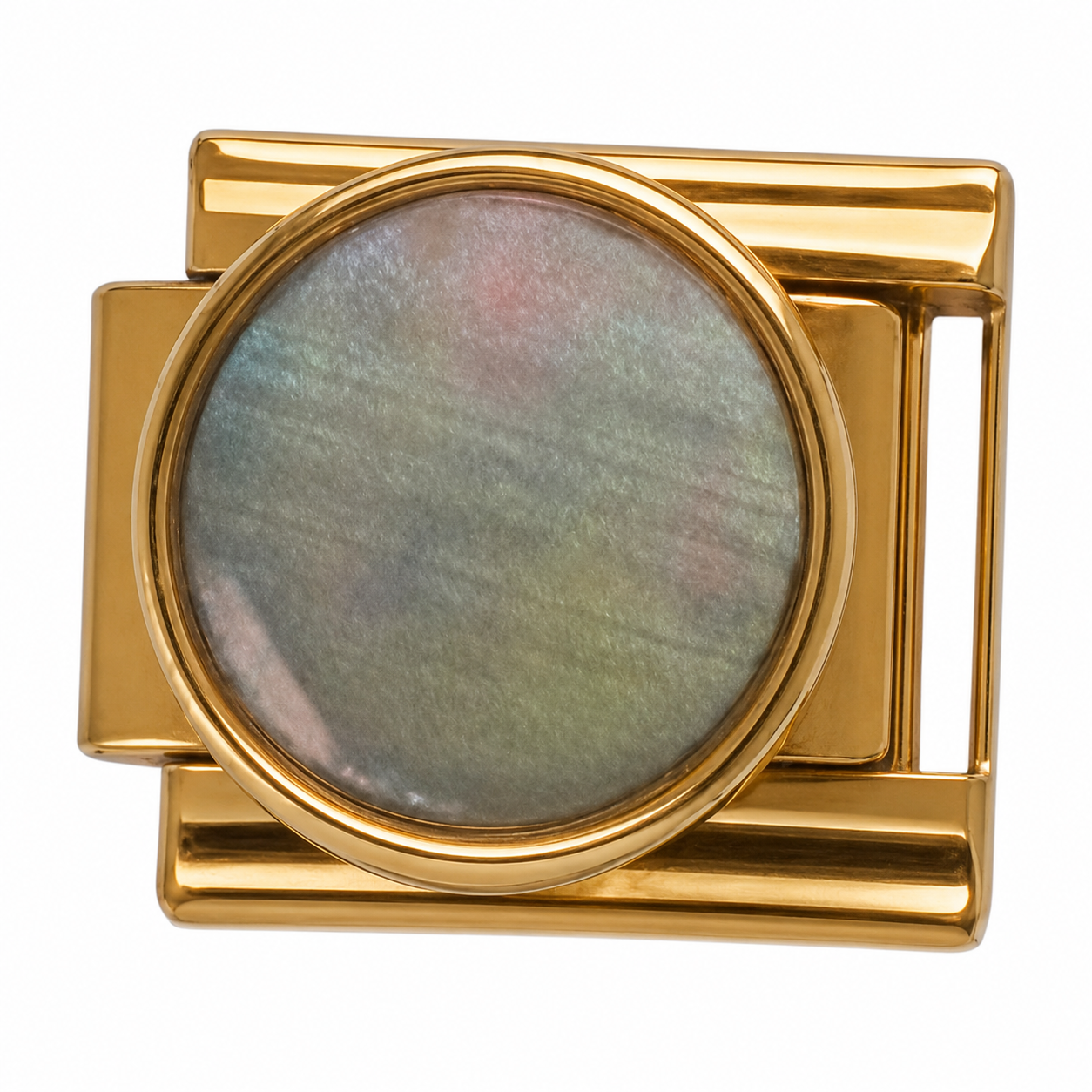 Mother of Pearl Gold Italian Charm