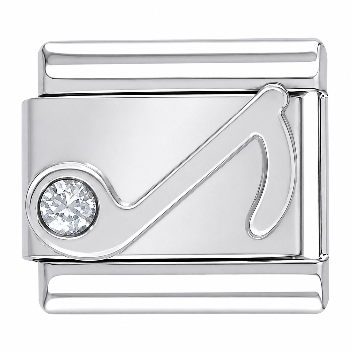 Musical Note Silver Italian Charm