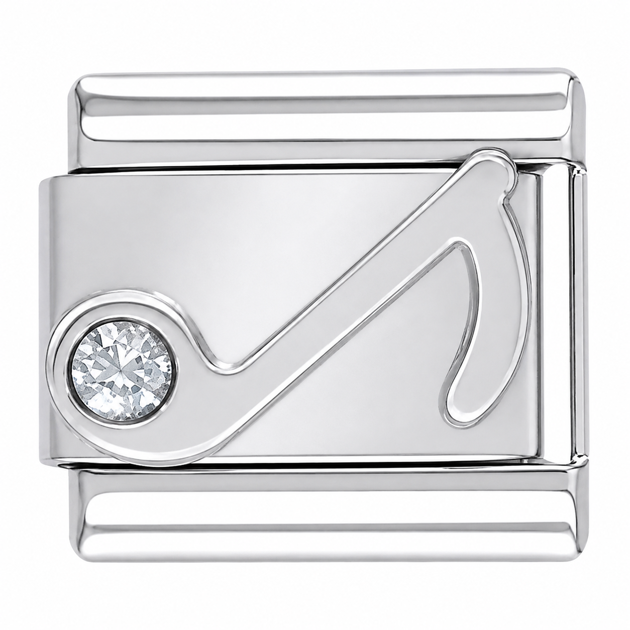 Musical Note Silver Italian Charm
