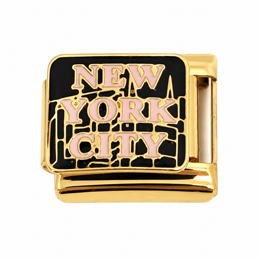 New York City Gold Italian Charm