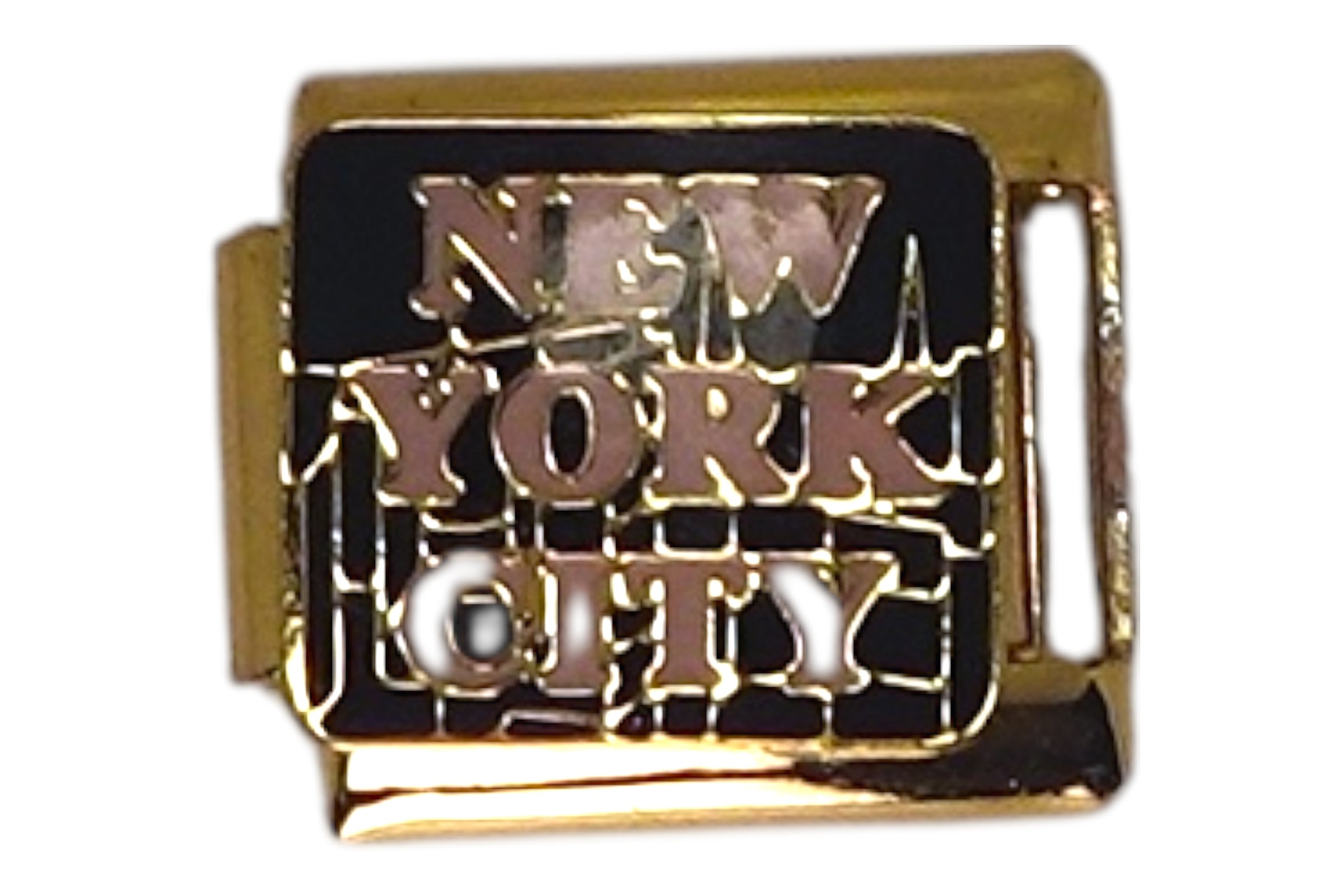 New York City Gold Italian Charm