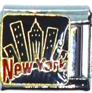 New York Skyline Italian Charm