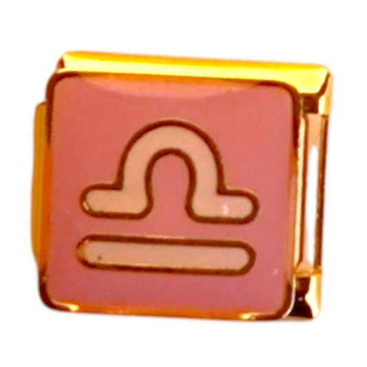 Libra Pink Gold Italian Charm