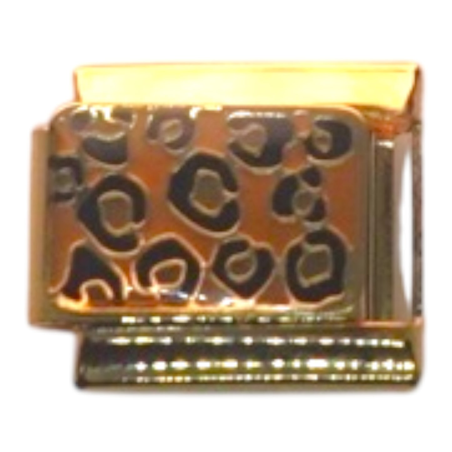 Leopard Print Gold Italian Charm