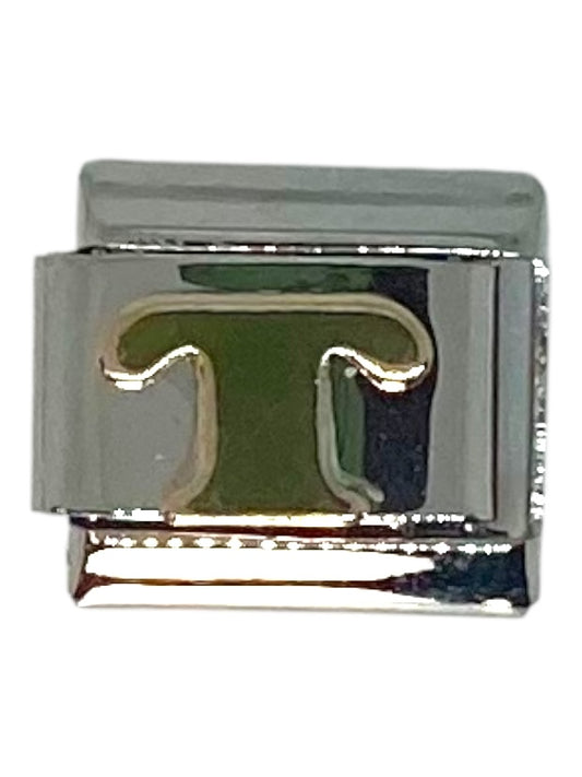 Letter T Silver Italian Charm