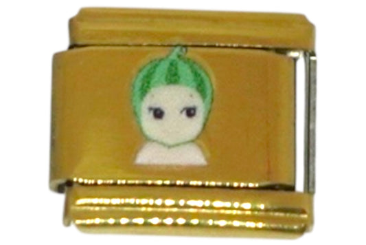 Watermelon Girl Gold Italian Charm