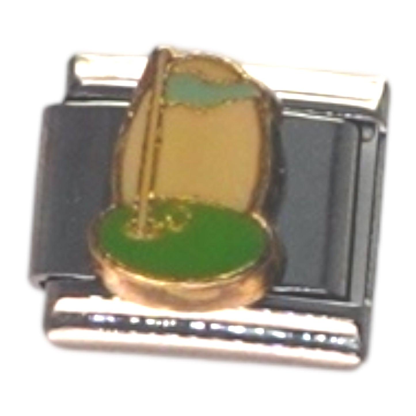 Golf Course Gold Italian Charm