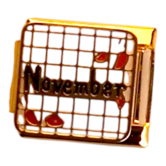 November Gold Italian Charm
