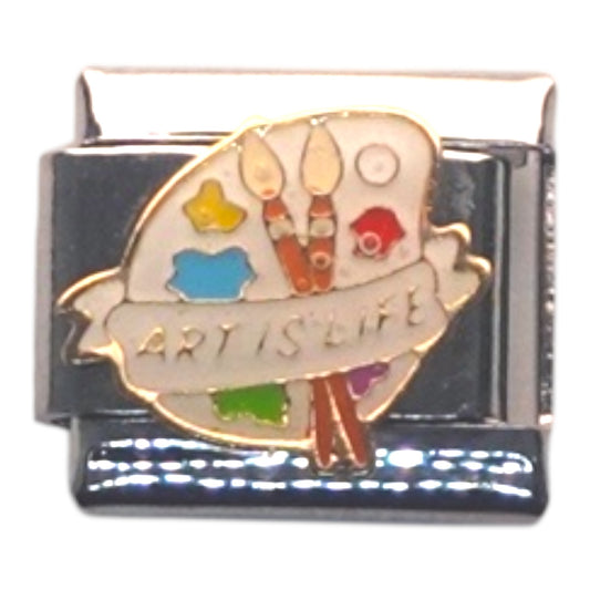 Art Is Life Silver Italian Charm