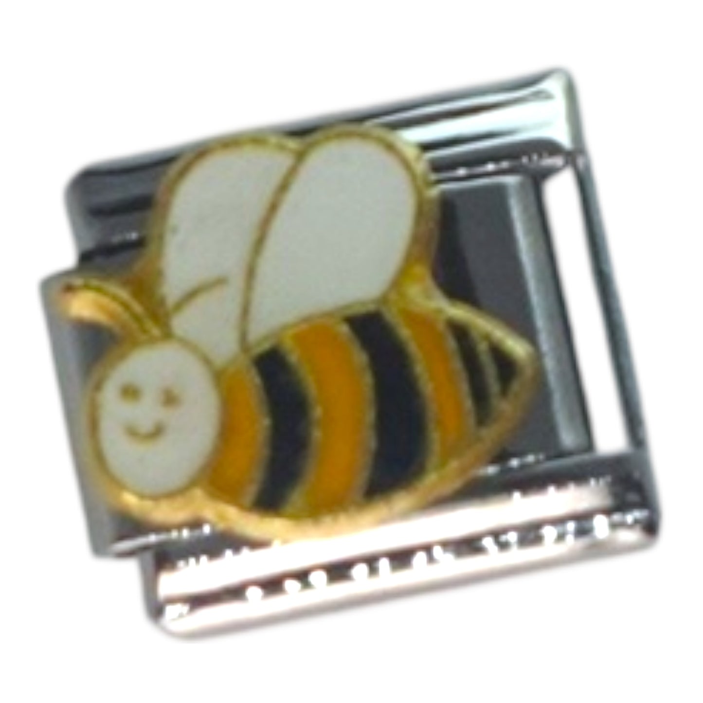 Bumblebee Silver Italian Charm