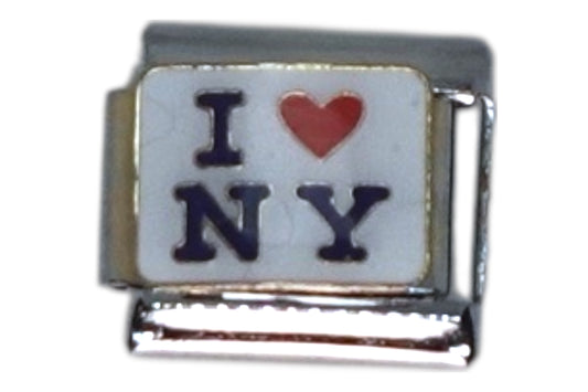 I ♥ NY Gold Italian Charm