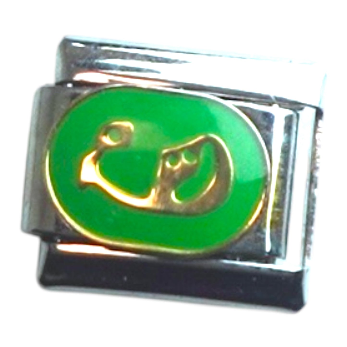 Virgo Green Zodiac Silver Italian Charm