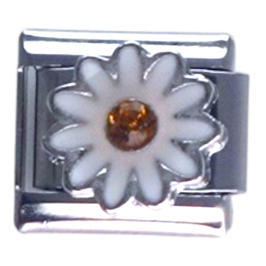 Daisy Silver Italian Charm