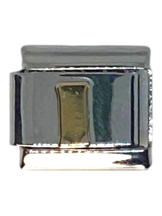 Gold Bar Silver Italian Charm
