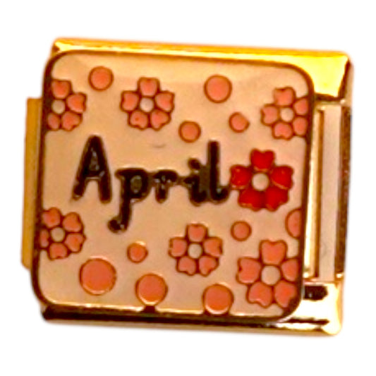 April Gold Italian Charm