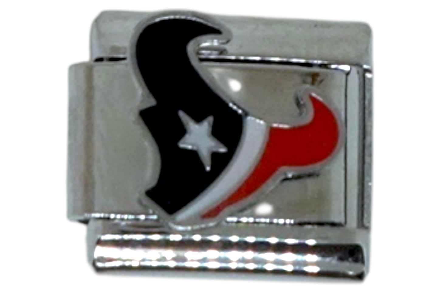 Houston Texans Silver Italian Charm