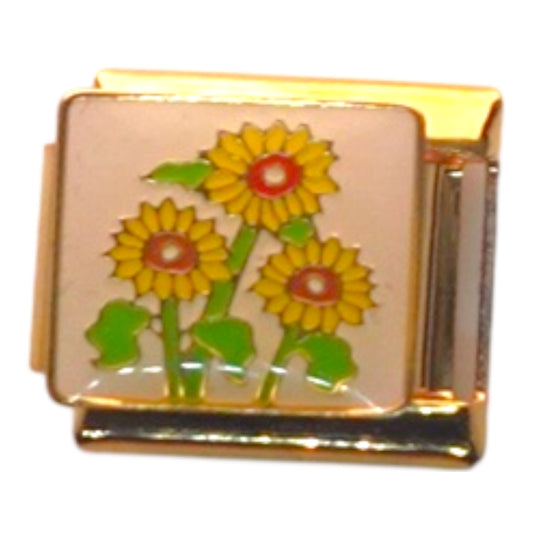 Sunflower Gold Italian Charm
