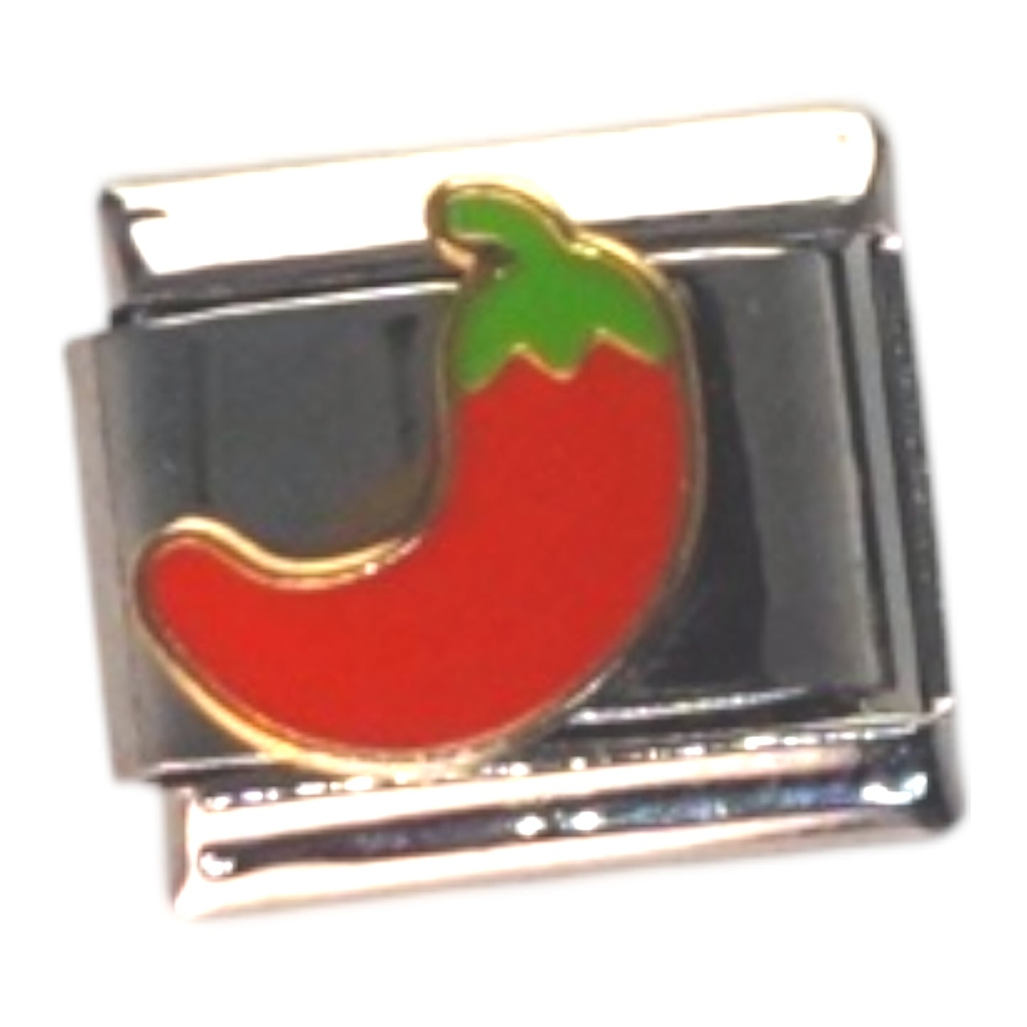 Chili Pepper Silver Italian Charm