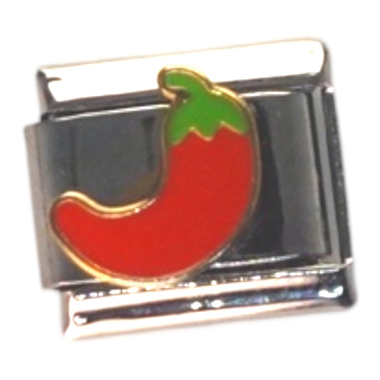 Chili Pepper Silver Italian Charm
