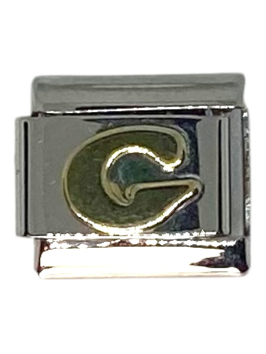 Letter "G" Silver Italian Charm