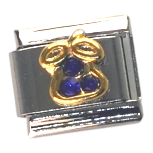 Blue Gem Silver Italian Charm