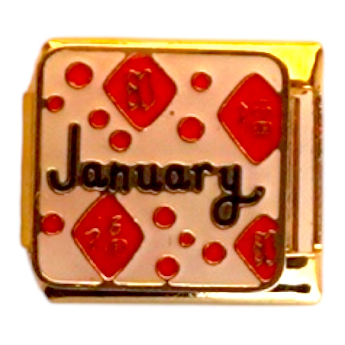January Gold Italian Charm