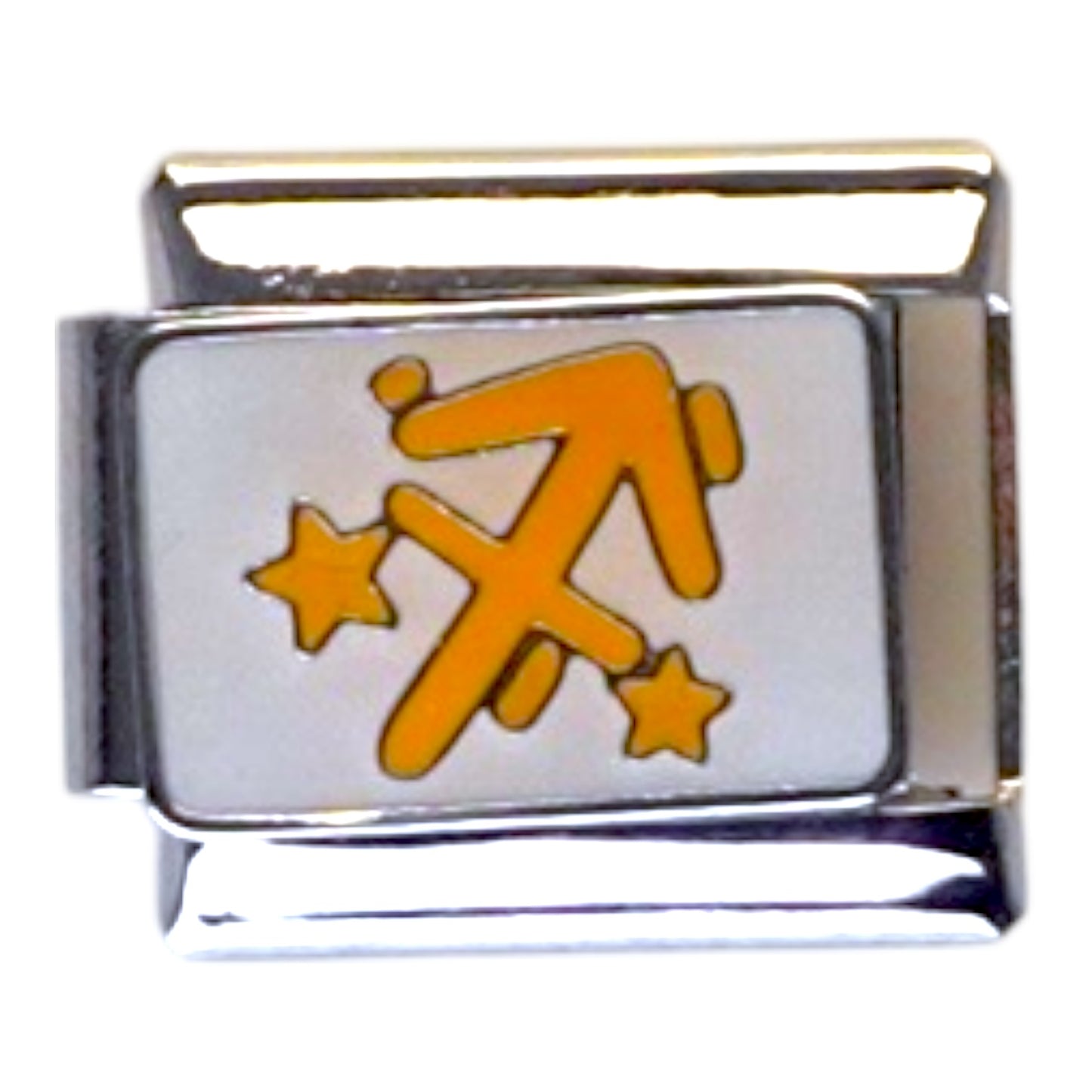 Shooting Star Figure Silver Italian Charm