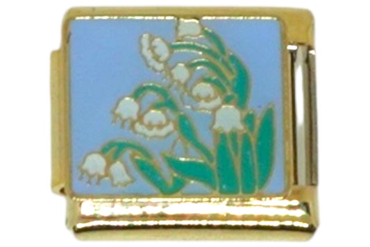 Lily of the Valley Gold Italian Charm