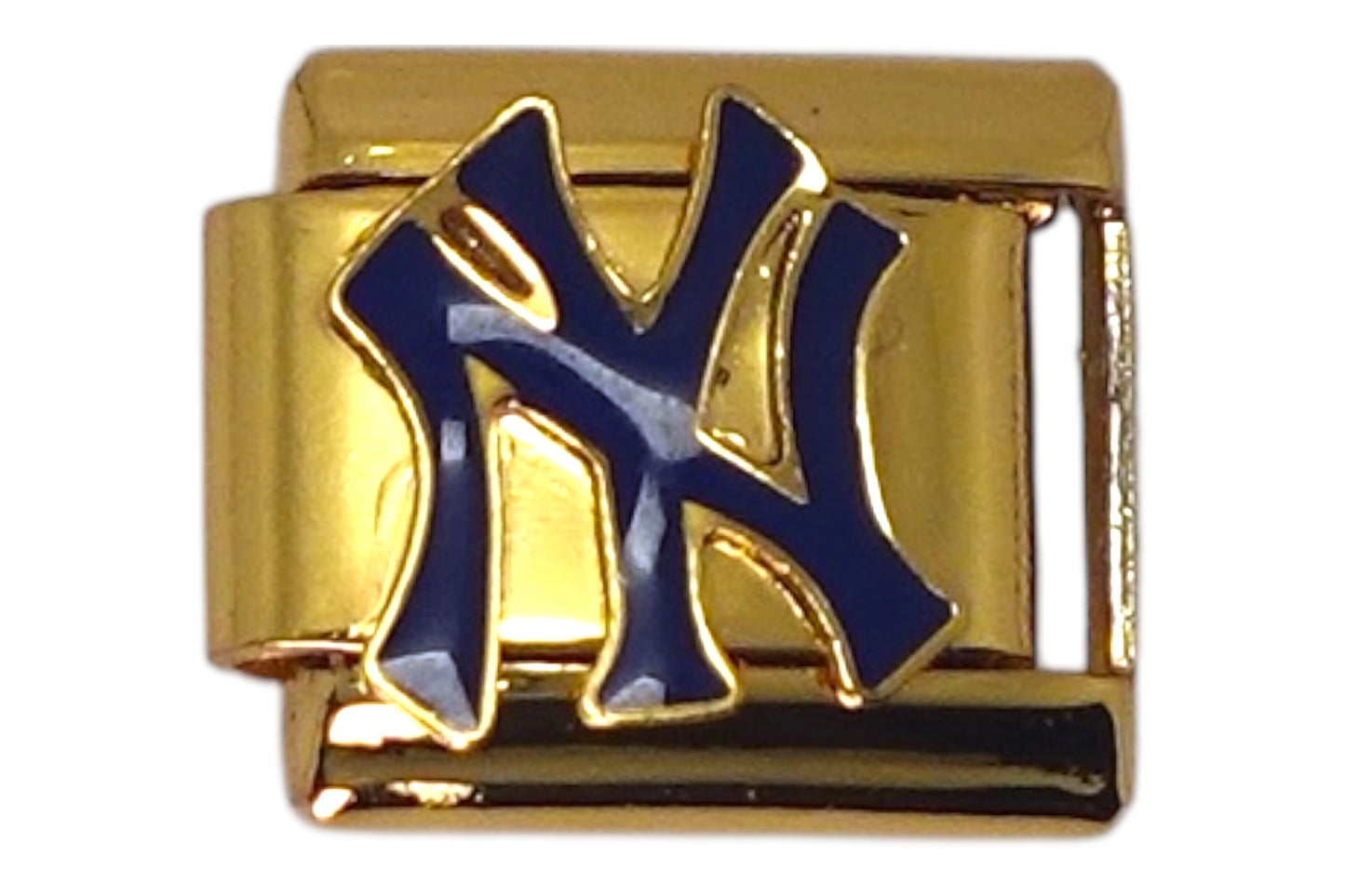 NY Yankees Gold Italian Charm