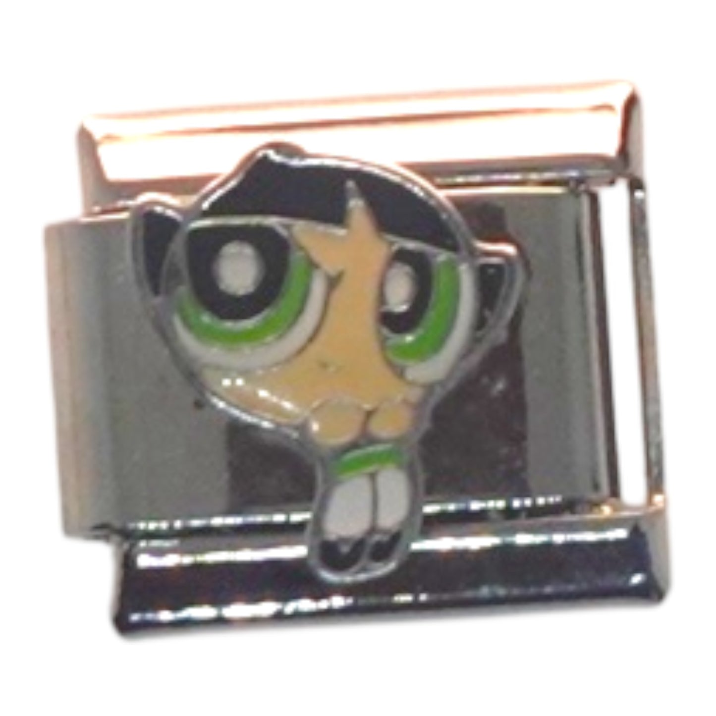 Buttercup Powerpuff Girl Silver Italian Charm