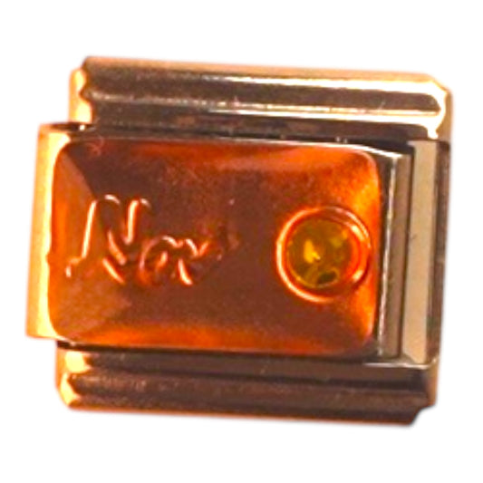 November Gold Italian Charm