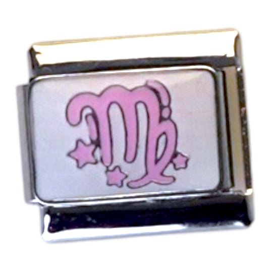 Virgo Zodiac Silver Italian Charm