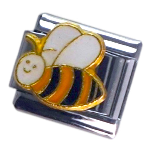 Cute Bee Silver Italian Charm