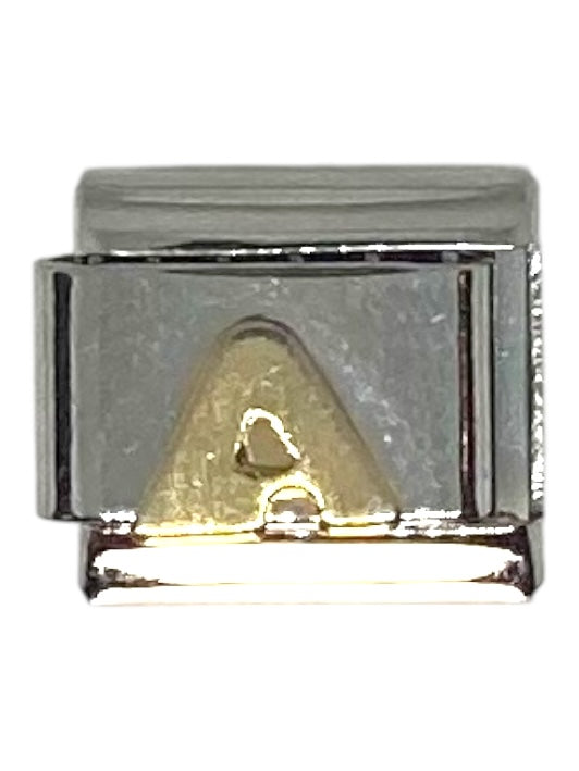 "A" Letter Gold Italian Charm