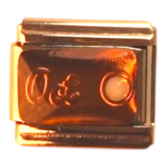 Copper and Gold Italian Charm