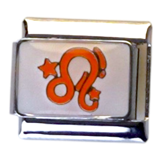 Leo Zodiac Silver Italian Charm