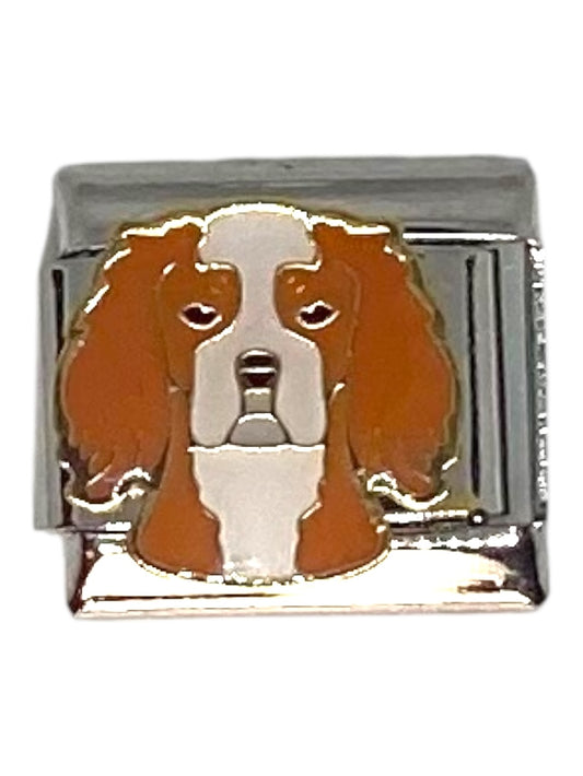 Dog Face Silver Italian Charm