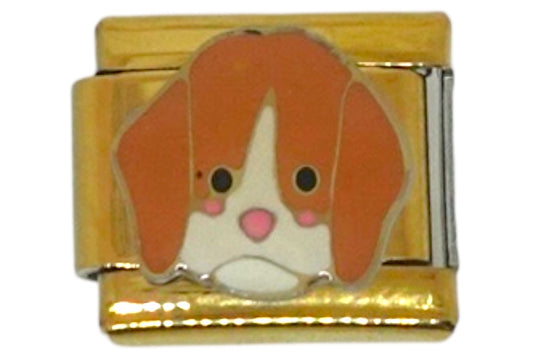 Cute Dog Gold Italian Charm